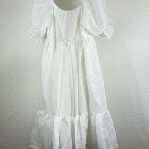 Elegant White Dress wedding formal Cottagecore Fairy Dainty